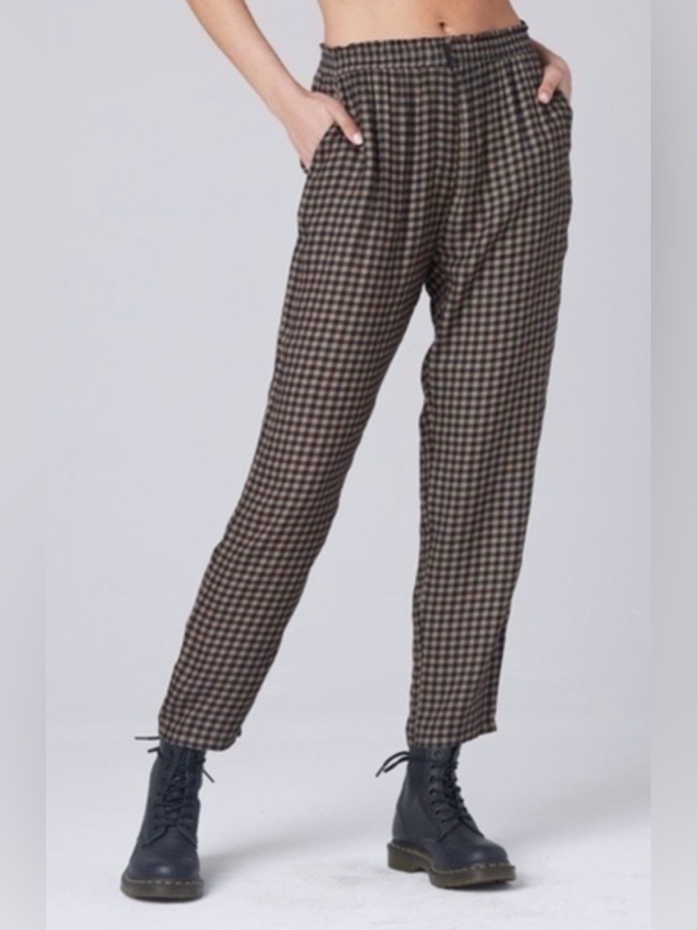 SALTWATER LUXE (Anthro) Haylen Buffalo Check Plaid Pqnts - New W/ Tags - Small